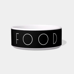 Levensmiddelmatig zwart-minimalistisch dog voerbakje