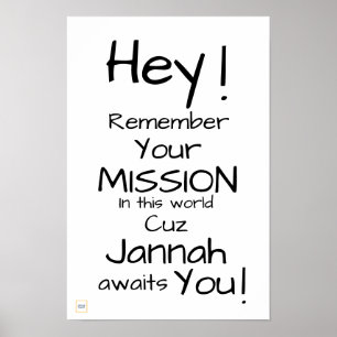 Levensmissie aanmoediging motivatie quotes poster