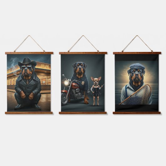 Levensmomenten met Maximus de Rottie Hangend Wandkleed (Driedubbel)