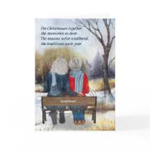 Levenspartner Kerstmis Oudere Lesbisch Paar