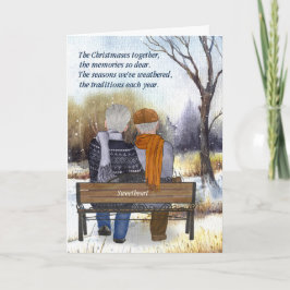 Levenspartner Kerstmis Senior Hbtq Koppel Winter Feestdagen Kaart