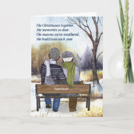 Levenspartner Oudere Afro-Amerikaans Homoseksueel  Feestdagen Kaart