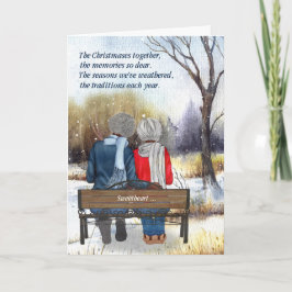 Levenspartner Oudere Afro-Amerikaanse Lesbiennes Feestdagen Kaart