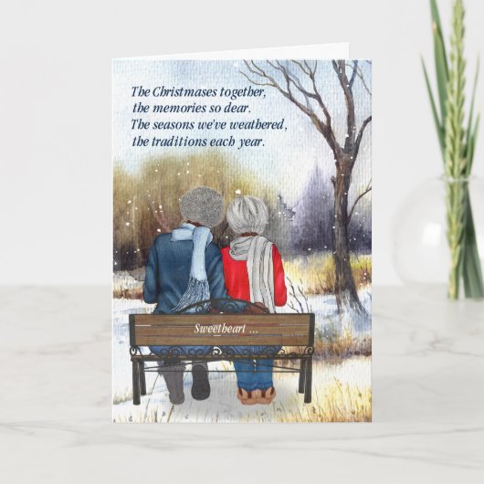 Levenspartner Oudere Afro-Amerikaanse Lesbiennes Feestdagen Kaart (Voorkant)