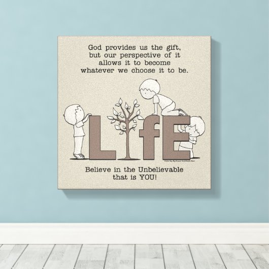 Levensperspectieven Canvas Afdruk (Insitu (Houten vloer))