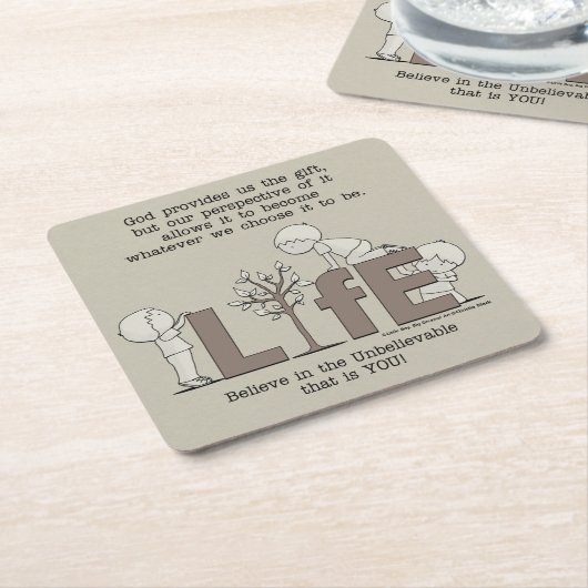 Levensperspectieven Kartonnen Onderzetters (Schuin)