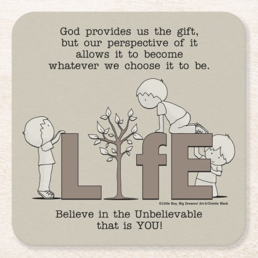 Levensperspectieven Kartonnen Onderzetters (Voorkant)