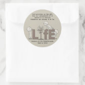 Levensperspectieven Ronde Sticker (Tas)