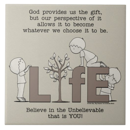 Levensperspectieven Tegeltje (Voorkant)