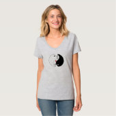 Levenspijn, hart, yin-yang-symbool, Embrace Life T-shirt (Voorkant volledig)