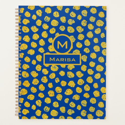 Levensplanner Donkerblauw & Goud Stippen Glamoureu Planner (Voorkant)