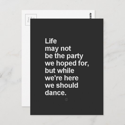 levensquotes briefkaart (Voorkant / Achterkant)