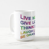 Levensregels Koffiemok (Voorkant links)