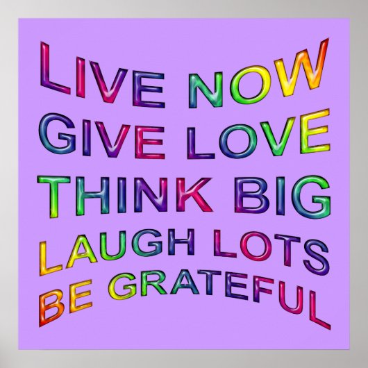 Levensregels Poster (Voorkant)