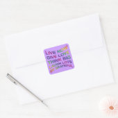 Levensregels Vierkante Sticker (Envelop)