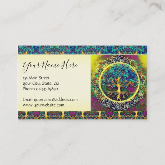 Levensregenboogboom Visitekaartje (Achterkant)