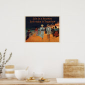 Levensreis laten we hem samen victoriaans poster (Keuken)