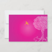 levensroze biet Mitzvah RSVP Kaartje (Achterkant)