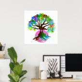 Levensroze hart poster (Thuiskantoor)