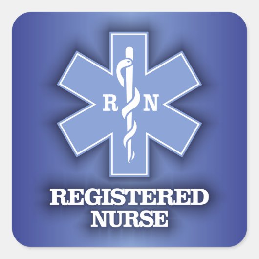 Levensster - Registered Nurse Vierkante Sticker (Voorkant)