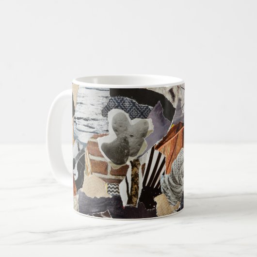 levensstijl Atmosphere, grijs, bruin, zwart en zwa Koffiemok (Voorkant links)