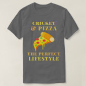 levensstijl cricket en pizza t-shirt (Design voorkant)