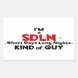 Levensstijl (nachten over dagen) motto rechthoekige sticker