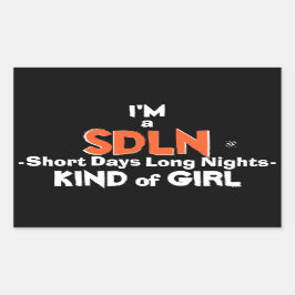 Levensstijl (nachten over dagen) motto rechthoekige sticker