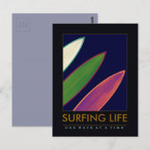 levensstijl surfen briefkaart (Voorkant / Achterkant)