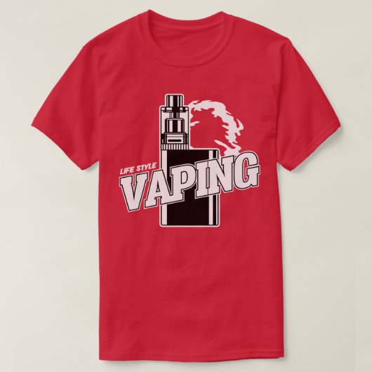LEVENSSTIJL VAPING T-SHIRT (Design voorkant)