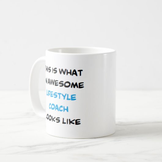 levensstijlcoach, geweldig koffiemok (Voorkant links)