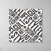 LEVENSSTIJLE MODE CULT - zwart Canvas Afdruk (Voorkant)