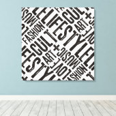 LEVENSSTIJLE MODE CULT - zwart Canvas Afdruk (Insitu (Houten vloer))