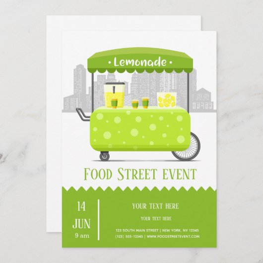 Levensstraatlimonade Kaart (Voorkant / Achterkant)