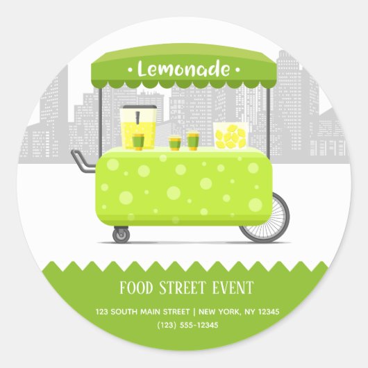 Levensstraatlimonade Ronde Sticker (Voorkant)