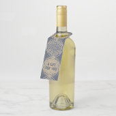 LEVENSSTROOM - blauw zandpatroon Flessenhanger (Schuin)