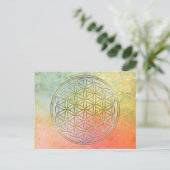 LEVENSSTROOM / Blume des lebens - BiColor Briefkaart (Staand voorkant)