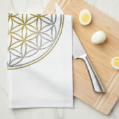 LEVENSSTROOM / Blume des lebens - BiColor Theedoek (Quarter Fold)