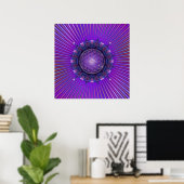 LEVENSSTROOM / Blume des Lebens - Mandala I Poster (Thuiskantoor)