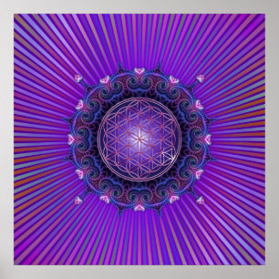 LEVENSSTROOM / Blume des Lebens - Mandala I Poster