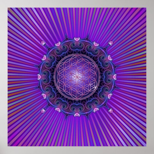 LEVENSSTROOM / Blume des Lebens - Mandala I Poster (Voorkant)