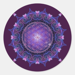 LEVENSSTROOM / Blume des Lebens - Mandala I Ronde Sticker