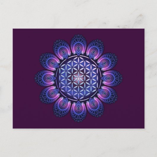LEVENSSTROOM / Blume des Lebens - Mandala II Briefkaart (Voorkant)