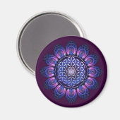 LEVENSSTROOM / Blume des Lebens - Mandala II Magneet (Voorkant / Achterkant)