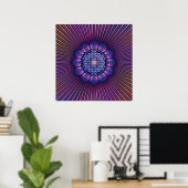 LEVENSSTROOM / Blume des Lebens - Mandala II Poster (Thuiskantoor)