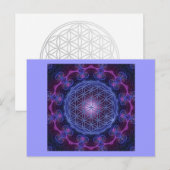 LEVENSSTROOM/Blume des Lebens Mandala II Square Briefkaart (Voorkant / Achterkant)