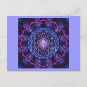 LEVENSSTROOM/Blume des Lebens Mandala II Square Briefkaart