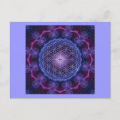 LEVENSSTROOM/Blume des Lebens Mandala II Square Briefkaart (Voorkant)