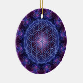 LEVENSSTROOM/Blume des Lebens Mandala II Square Keramisch Ornament (Rechts)