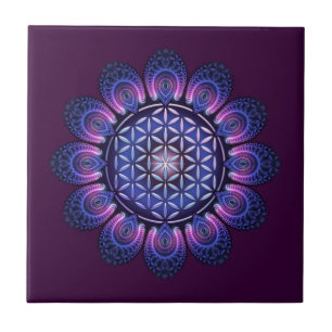 LEVENSSTROOM / Blume des Lebens - Mandala II Tegeltje